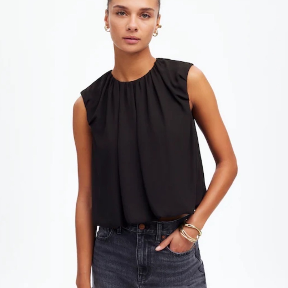 Madewell Sleeveless Bubble Top in Chiffon